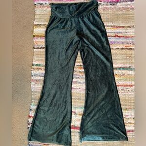 Velvet bell bottom leggings